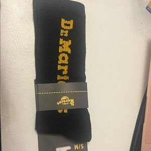 NEW Dr Martens S/M Black Yellow Socks